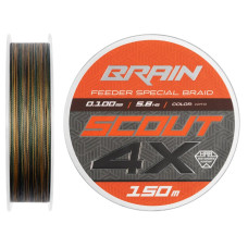 Шнур Brain Scout 4X 150m (camo) 0.100mm 5.8kg