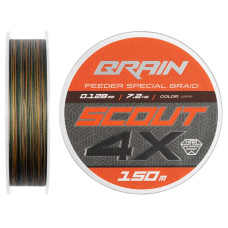 Шнур Brain Scout 4X 150m (camo) 0.128mm 7.2kg