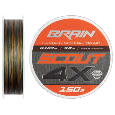 Шнур Brain Scout 4X 150m (camo) 0.163mm 9.8kg