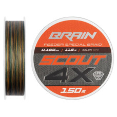 Шнур Brain Scout 4X 150m (camo) 0.183mm 11.9kg