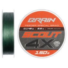 Шнур Brain Scout 4X 150m (deep green) 0.148mm 8.6kg
