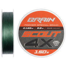 Шнур Brain Scout 4X 150m (deep green) 0.163mm 9.8kg