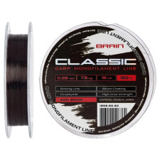 Волосінь Brain Classic Carp Line (dark brown) 150m 0.28mm 18lb 7.9kg