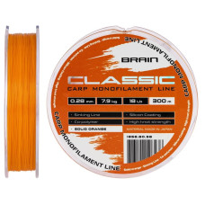 Волосінь Brain Classic Carp Line (solid orange) 300m 0.28mm 18lb 7.9kg