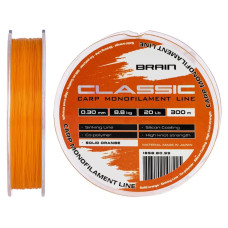 Волосінь Brain Classic Carp Line (solid orange) 300m 0.30mm 20lb 8.8kg