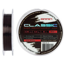 Волосінь Brain Classic Carp Line (dark brown) 300m 0.25mm 15lb 6.6kg