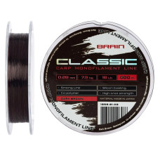 Волосінь Brain Classic Carp Line (dark brown) 300m 0.28mm 18lb 7.9kg