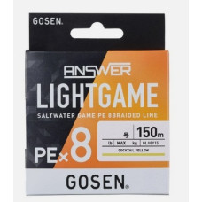 Шнур Gosen Answer Light Game PE X8 150m PE0.3 8lb NEW