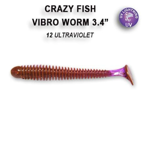 Силікон Vibro worm 3.4