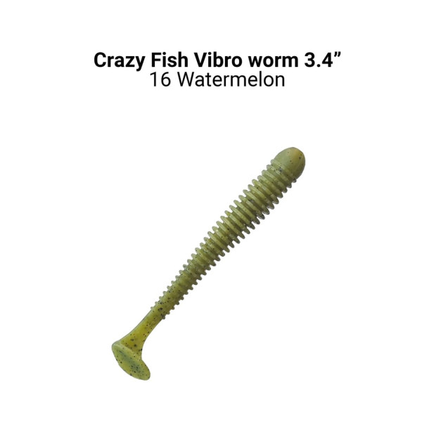 Силікон Vibro worm 3.4
