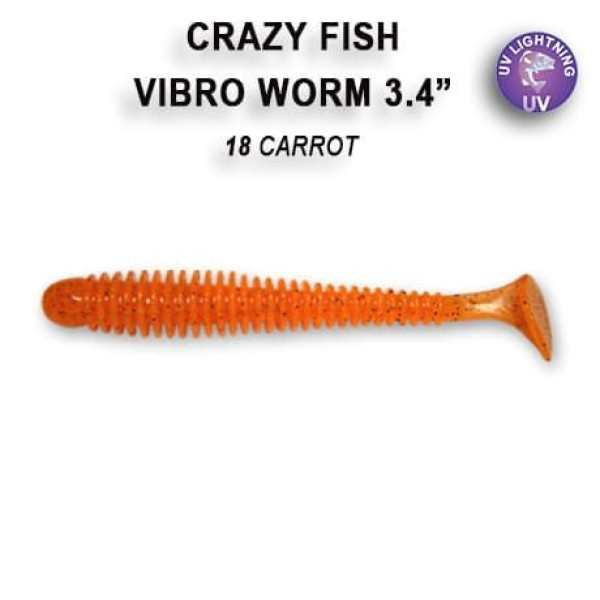 Силікон Vibro worm 3.4