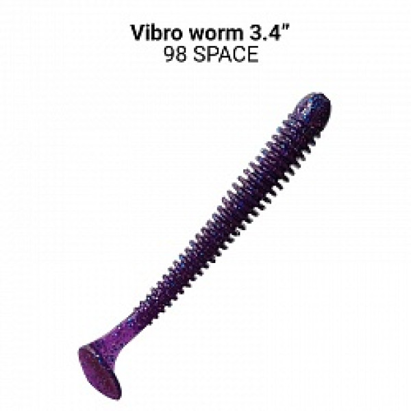 Силікон Vibro worm 3.4