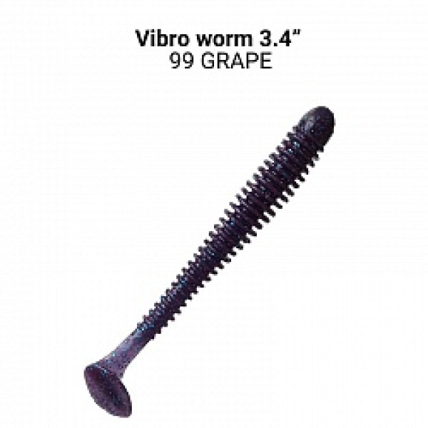 Силікон Vibro worm 3.4