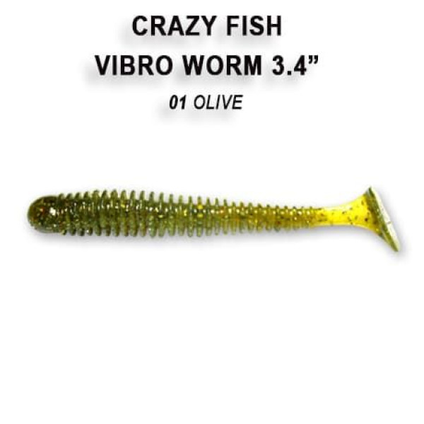 Силікон Vibro worm 3.4
