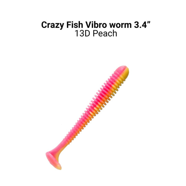 Силікон Vibro worm 3.4