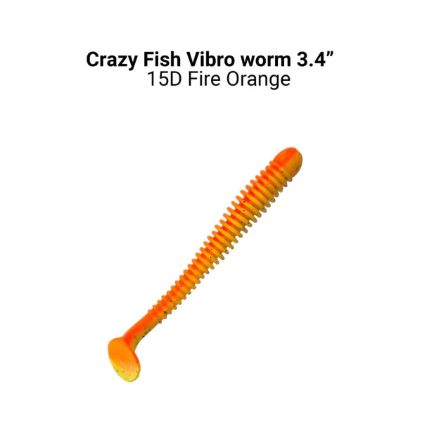 Силікон Vibro worm 3.4