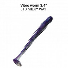 Силікон Vibro worm 3.4" 13-85-51d-6 кальмар