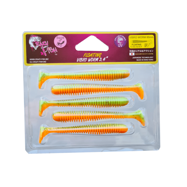 Силікон Vibro worm 3.4