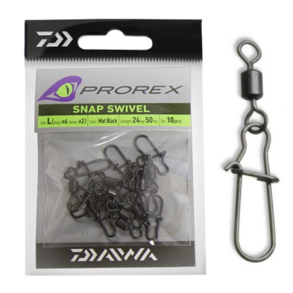 Вертлюжок с застежкой Daiwa Prorex Snap Swivel M