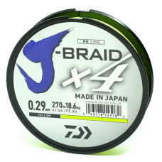 Шнур Daiwa J-Braid X4 0.25мм 270м Dark Green