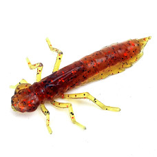 FishUP Dragonfly 1.2" (10шт), #019 - Motor Oil/Red