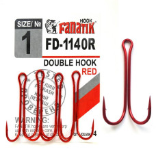 FD-1140 Red № 1 Подвійний гачок Fanatik