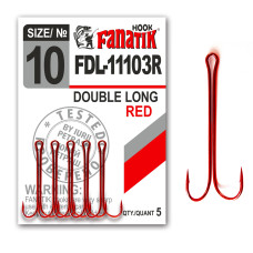 FDL-11103 Red № 10 Подвійний гачок Fanatik