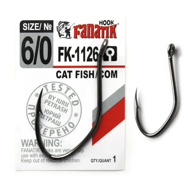 FK-1126 Cat Fish/Сом № 6/0 Одинарний гачок Fanatik