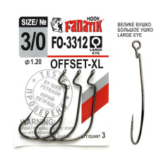 FO-3312-XL № 3/0 Офсетний гачок Fanatik
