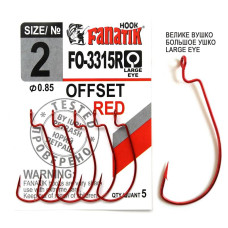 FO-3315 Red № 2 Офсетний гачок Fanatik