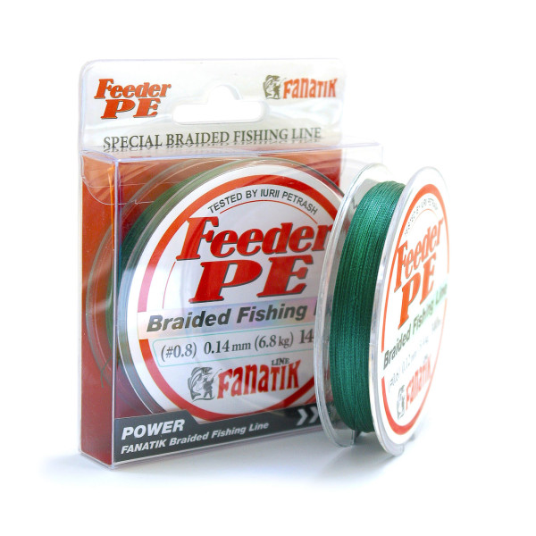 Шнур плетений Fanatik Feeder PE X4 140 m (#0,8) 0.14 mm Green