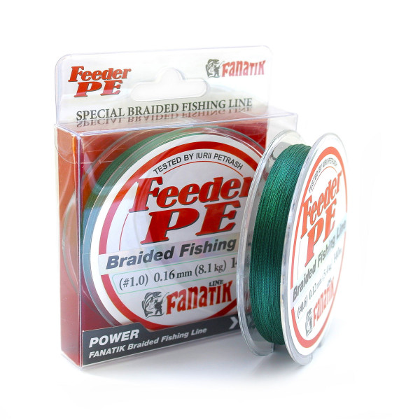 Шнур плетений Fanatik Feeder PE X4 140 m (#1,0) 0.16 mm Green