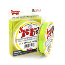 Шнур плетений Fanatik Spinning PE X4 150 m (#1,0) 0.16 mm 8,1 kg Yellow