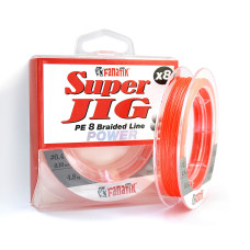 Шнур плетений Fanatik Super Jig PE X8 120 m (#0.4) 0.10 mm 4.8 kg Orange