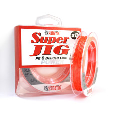 Шнур плетений Fanatik Super Jig PE X8 120 m (#0.6) 0.12 mm 6.9 kg Orange