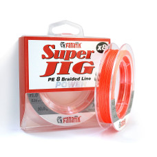 Шнур плетений Fanatik Super Jig PE X8 120 m (#1.0) 0.16 mm 10.0 kg Orange