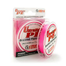 Шнур плетений Fanatik Ultralight PE X4 100 m (#0,1) 0.068 mm 3.0 kg Pink