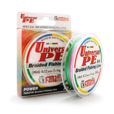 Шнур плетений Fanatik Universal PE X4 150 m (#0,6) 0.12 mm 5,4 kg Varicoloured