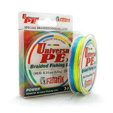 Шнур плетений Fanatik Universal PE X4 150 m (#0,8) 0.14 mm 6,8 kg Varicoloured