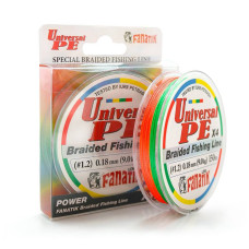 Шнур плетений Fanatik Universal PE X4 150 m (#1,2) 0.18 mm 9,0 kg Varicoloured