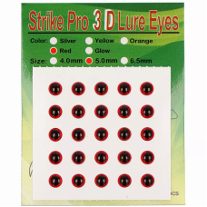 Очі Strike Pro 3D 5мм для воблера(25шт)Silver