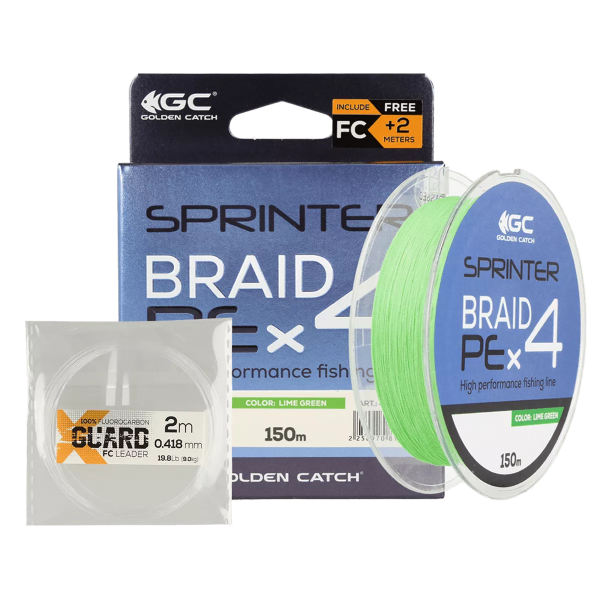 Шнур GC Sprinter PE X4 150м Lime Green #0.6