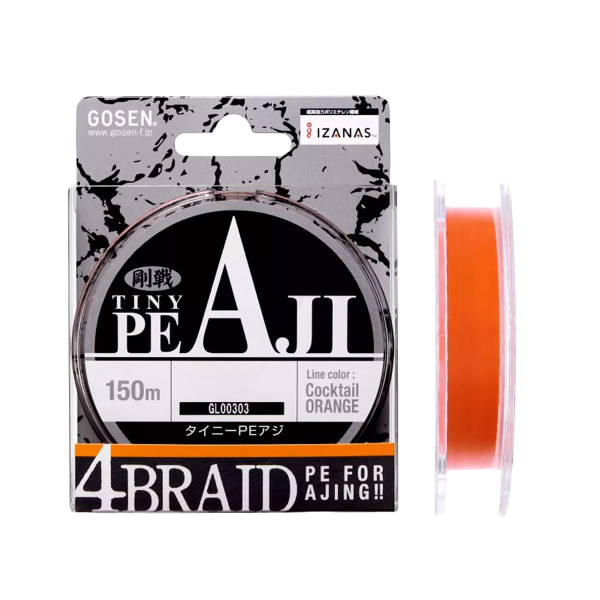 Шнур Gosen Tiny PE Aji 150м #0.2 5lb Orange