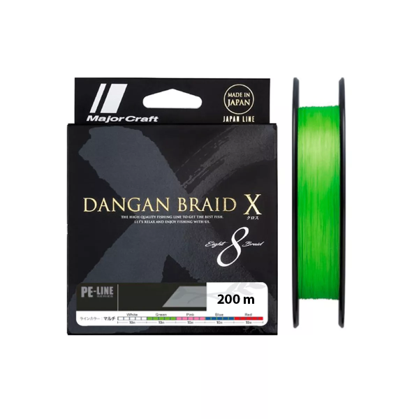 Шнур Major Craft Dangan Braid X8 150м #0.6 Green