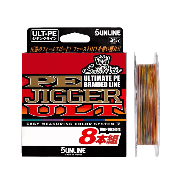Шнур Sunline PE Jigger ULT X8 200м #0.6 10lb Multicolor