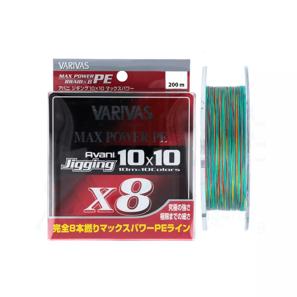 Шнур Varivas Avani Jigging 10x10 Max Power X8 200м #0.8 Multicolor