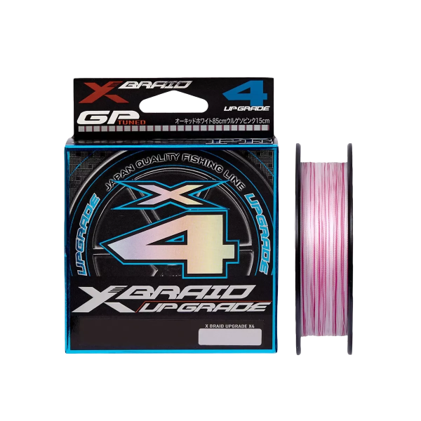 Шнур XBraid Upgrade X4 150м #0.2 4lb White/Pink