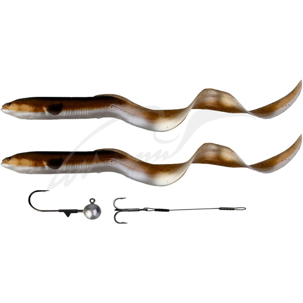 Силікон Savage Gear 3D Real Eel Loose Body 300mm 56.0+6.0g #02 Olive Pearl