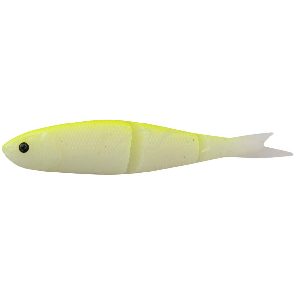 Силикон Savage Gear Soft 4Play Loose Body 80mm 4g Swim&Jerk 44-Fluo Yellow Glow (4 шт+джиг)