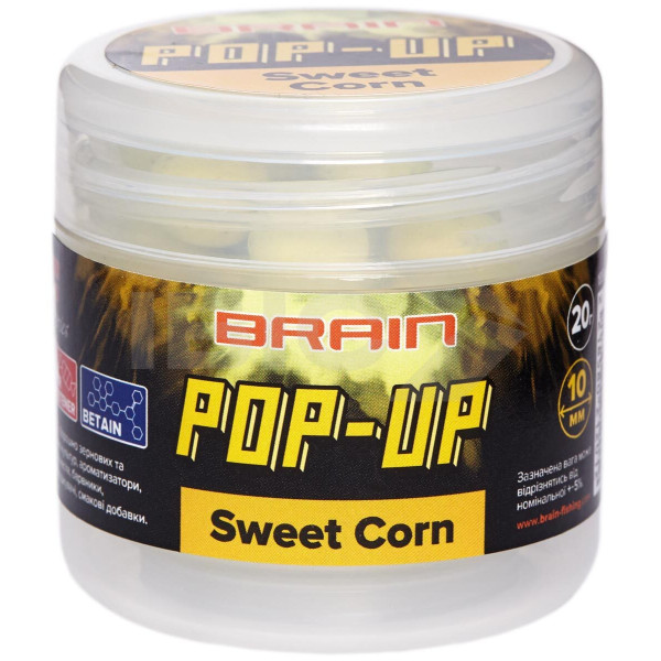 Бойлы Brain Pop-Up F1 Sweet Corn (кукуруза) 10mm 20g